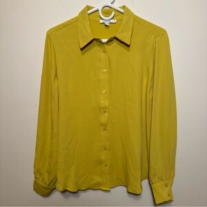 Chicos mustard yellow long sleeve blouse size 8 chicos 1